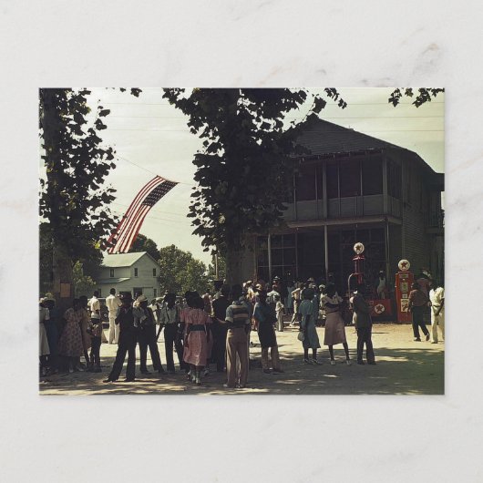 アフリカ系アメリカ人7月4日お祝い ポストカード (正面)