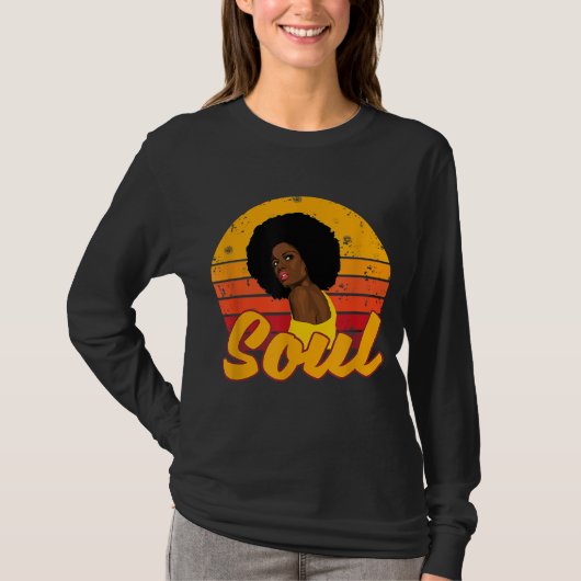 アフリカ系アメリカ人70年代80年代ファンクアフロディスコソウルミラ Tシャツ (正面)