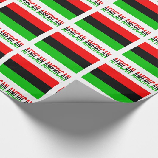 アフリカ系アメリカ人・アフリカ国旗 ラッピングペーパー (角)