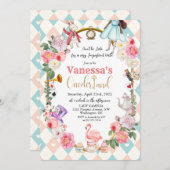 アフリカ系アメリカ人 アリスインワンダーランド 招待状 (正面/裏面)