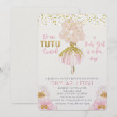 アフリカ系アメリカ人 バレエ 赤ちゃん歓迎会 招待状 (正面/裏面)