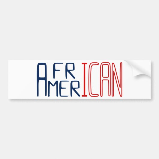 アフリカ系アメリカ人 バンパーステッカー (正面)