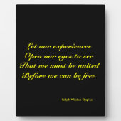 アフリカ系アメリカ人 フォトプラーク (正面)