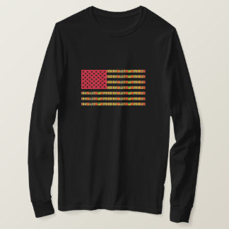 アフリカ系アメリカ人 フラッグ ロングスリーブ Tシャツ