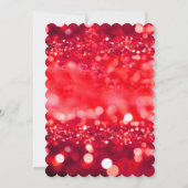 アフリカ系アメリカ人 ブライダルシャワー 赤と金 招待状 (裏面)