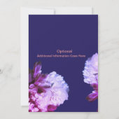 アフリカ系アメリカ人 ブライド & グルーム ロイヤルブルー 結婚式 招待状 (裏面)