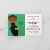 アフリカ系アメリカ人 ユーモア溢れる姉妹 メリークリスマス カー サンキューカード (内部)