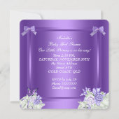 アフリカ系アメリカ人 ラベンダー ベビーシャワー 女の子 5A 招待状 (裏面)