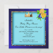 アフリカ系アメリカ人 ヴィンテージ ベイビー シャワー 王子様 男の子 招待状 (裏面)