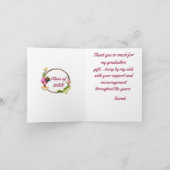 アフリカ系アメリカ人 卒業 折りたためる感謝カード サンキューカード (内部)