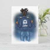 アフリカ系アメリカ人〔占星術の〕十二宮図サイン誕生日パーティー 招待状 (スタンド正面)