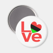 アフリカ系アメリカ人 愛 マグネット (正面/裏面)