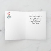 アフリカ系アメリカ人 現代の女性 クリスマスカード カード (内部)