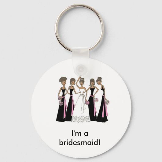 アフリカ系アメリカ人 – 私は花嫁のメイドだ！ キーホルダー (正面)