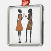 **アフリカ系アメリカ人**美しいラディー メタルオーナメント (左)