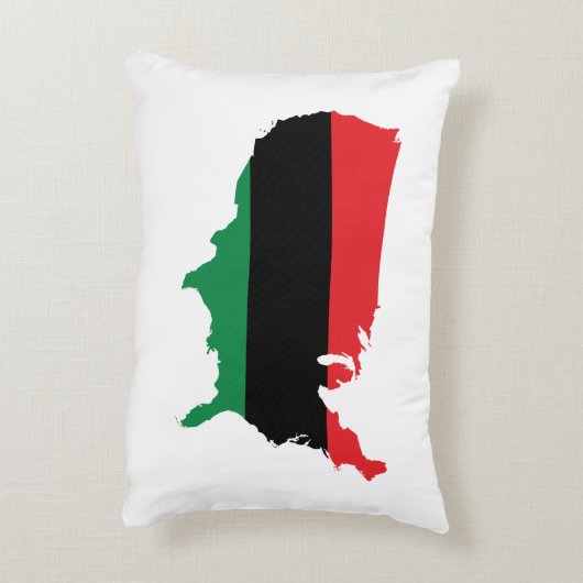 アフリカ系アメリカ人_赤・黒・緑 アクセントクッション (裏面(縦))