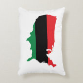 アフリカ系アメリカ人_赤・黒・緑 アクセントクッション (正面(垂直))