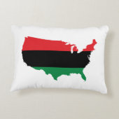 アフリカ系アメリカ人_赤・黒・緑 アクセントクッション (裏面)