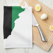 アフリカ系アメリカ人_赤・黒・緑 キッチンタオル (四つ折り)