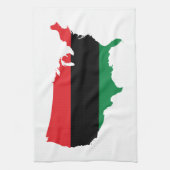 アフリカ系アメリカ人_赤・黒・緑 キッチンタオル (縦)