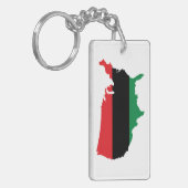 アフリカ系アメリカ人_赤・黒・緑 キーホルダー (正面左)