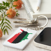 アフリカ系アメリカ人_赤・黒・緑 キーホルダー (正面右)