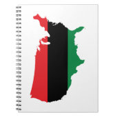 アフリカ系アメリカ人_赤・黒・緑 ノートブック (正面)