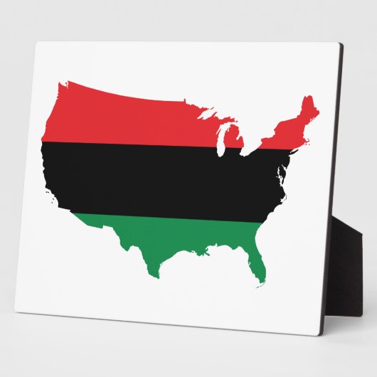 アフリカ系アメリカ人_赤・黒・緑 フォトプラーク (側面)