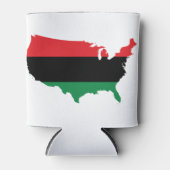 アフリカ系アメリカ人_赤・黒・緑 缶クーラー (正面)