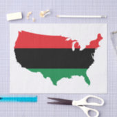 アフリカ系アメリカ人_赤・黒・緑 薄葉紙 (クラフト)