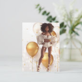 アフリカ系アメリカ人 黒人 クイーン メラニン シスタ ショップ ポストカード (スタンド正面)