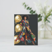 アフリカ系アメリカ人 黒人 クイーン メラニン シスタ ショップ ポストカード (スタンド正面)