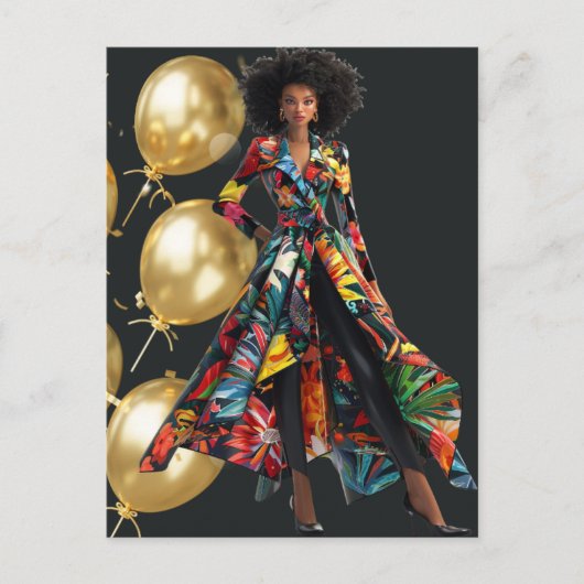 アフリカ系アメリカ人 黒人 クイーン メラニン シスタ ショップ ポストカード (正面)