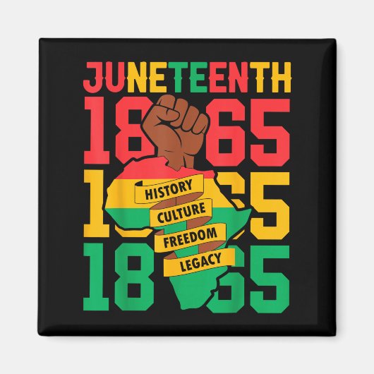 アフリカ系アメリカ人 1865 ジューンティーンス 黒人の歴史 マグネット (正面)