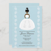 アフリカ系アメリカ人 Pretty Bridal Shower Invitations 招待状 (正面/裏面)