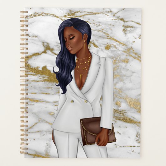 アフリカ系アメリカ人CEOボス女性 プランナー手帳 (正面)