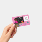 アフリカ系アメリカ人k-12先生ピンクIDバッジ バッジ (手持ち)