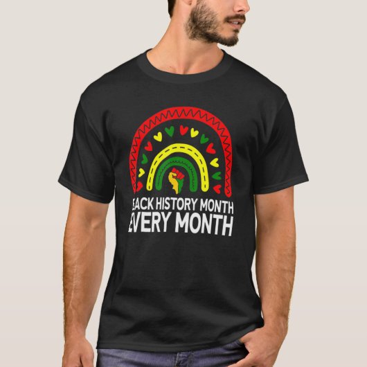 アフリカ系アメリカ人R黒人歴史月間 Tシャツ (正面)