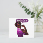 アフリカ系アメリカ人Rosie the Riveter Black History 案内ポストカード (スタンド正面)