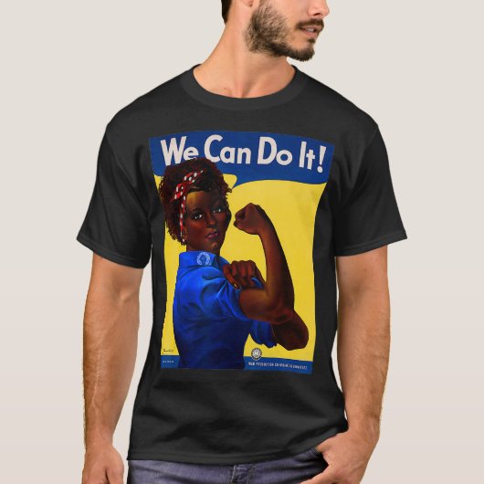 アフリカ系アメリカ人Rosie the Riveter Black History Tシャツ (正面)