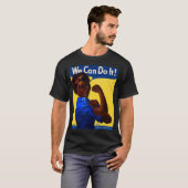 アフリカ系アメリカ人Rosie the Riveter Black History Tシャツ (正面フル)