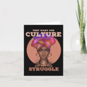 アフリカ系アメリカ人Tウィメンズブラック歴史文化 カード (正面)