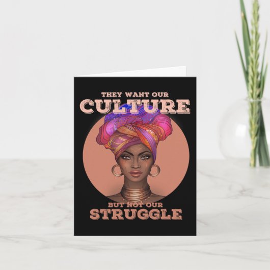 アフリカ系アメリカ人Tウィメンズブラック歴史文化 カード (正面)