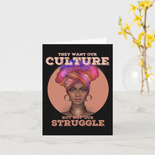 アフリカ系アメリカ人Tウィメンズブラック歴史文化 カード (黄色い花)