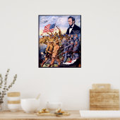 アフリカ系アメリカ人WWI自由ヒーローの真の息子 ポスター (キッチン)