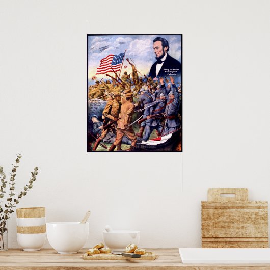 アフリカ系アメリカ人WWI自由ヒーローの真の息子 ポスター (キッチン)