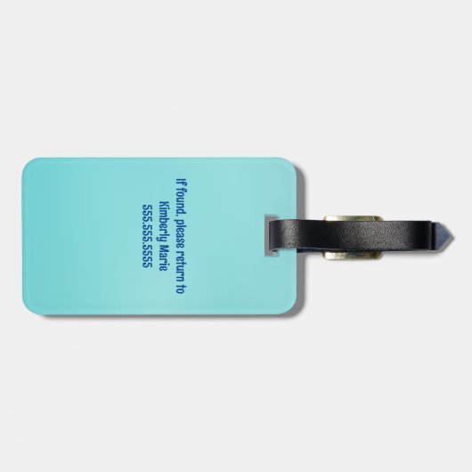 アフリカ系アメリカ体操ガールカワイイカスタム ラゲッジタグ (裏面横)