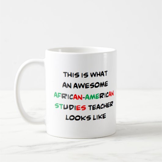 アフリカ系アメリカ勉強先生素晴らし、 コーヒーマグカップ (左)