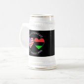 アフリカ系アメリカ合衆国カントリー伝統ビアスタイン ビールジョッキ (正面左)