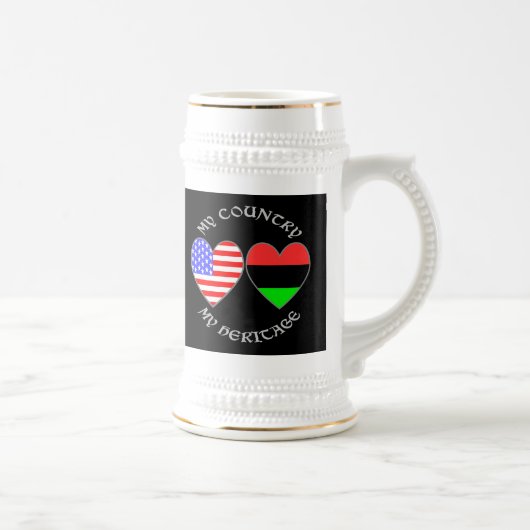 アフリカ系アメリカ合衆国カントリー伝統ビアスタイン ビールジョッキ (右)